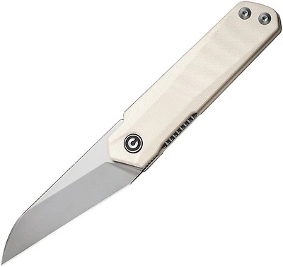 CIVIVI Ki-V Plus Pocket Knife Ivory G-10 (2.52" Silver Bead Blasted Nitro-V) C20005B-2