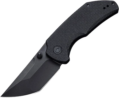 CIVIVI Thug 2 Thumb Stud Knife Black G-10 (2.69" Black Stonewashed Nitro-V) C20028C-1