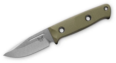 Benchmade Mini Bushcrafter (OD Green G-10) Hunting Fixed Blade [3.4" Stonewash CPM S30V] 165-1