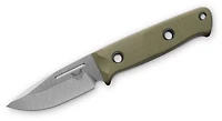 Benchmade Mini Bushcrafter (OD Green G-10) Hunting Fixed Blade [3.4" Stonewash CPM S30V] 165-1