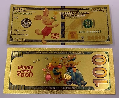 Disney Winnie the Pooh (Piglet) Souvenir Coin Banknote