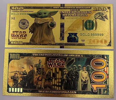 Star Wars (The Child Baby Yoda Grogu) Souvenir Coin Banknote