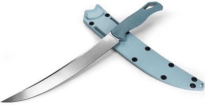 Benchmade Water Fishcrafter Fixed Blade Knife (9.05" Stonewashed Trailing Point CPM MagnaCut) 18020