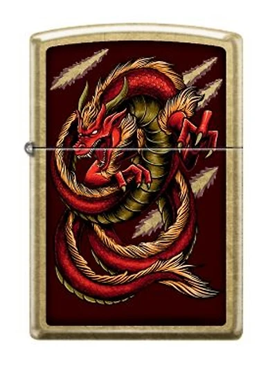 Oriental Dragon Red Zippo
