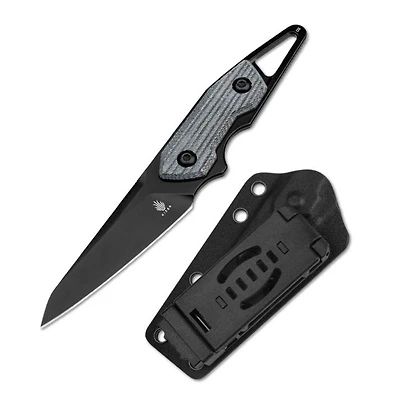 Groom (Denim Micarta) Fixed Blade [3.08" Black D2] Kizer Cutlery 1060A1