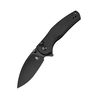 Mini Grouper (Black G10) Pocket Knife [3.15" Black Stonewash Nitro V] Kizer Cutlery V3669A2