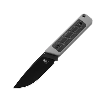 Smolt (Gray G10 with Black Micarta Inlays) Fixed Blade [2.92" Black 3V] Kizer Cutlery 1063A1