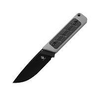 Smolt (Gray G10 with Black Micarta Inlays) Fixed Blade [2.92" Black 3V] Kizer Cutlery 1063A1