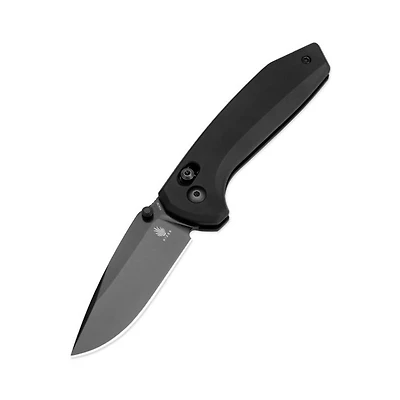 Sub-3 OBK (Black Aluminium) Clutch Lock Pocket Knife [2.94" Black 154CM] Kizer Cutlery V3650C1