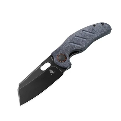 Sheepdog C01C (Blue Denim Micarta) Pocket Knife [3.29" Black Stonewashed 154CM] Kizer Cutlery V4488C5