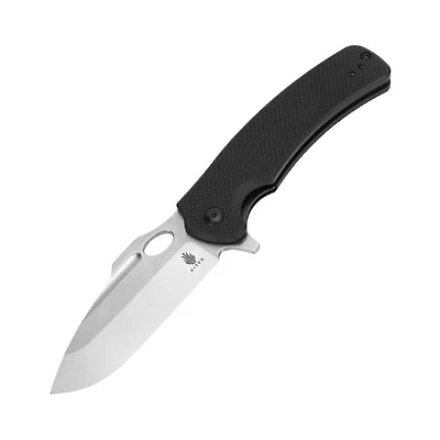 Submarine (Black G10) Flipper Pocket Knife [3.18" Stonewashed 9Cr18MoV] Kizer Cutlery L3005A1