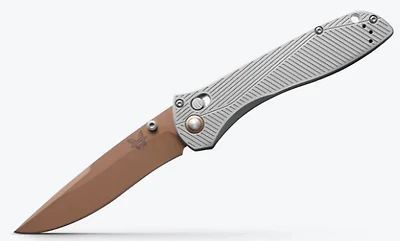 Benchmade Seven | Ten AXIS Gray Aluminum Pocket Knife (4.00" Tan S90V) 710FE-24