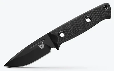 Benchmade Mini Bushcrafter Carbon Fiber Fixed Blade (3.4" Black CRU-WEAR) 165BK