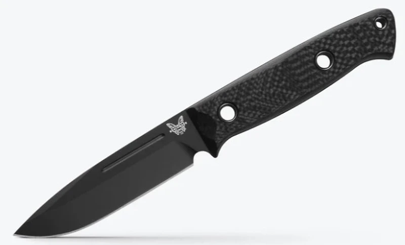 Benchmade Bushcrafter Carbon Fiber Fixed Blade (4.4" Black CRU-WEAR) 163BK