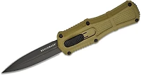 Benchmade Mini Claymore Ranger Green Grivory OTF AUTO Knife (3.02" CPM-D2 Smoke Gray PVD Double Edge Dagger Blade) 3375GY-1