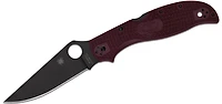 Stretch 2 XL Burgundy FRN Lightweight Knife (3.99" CTS-PD#1 Black Plain Blade) Spyderco [Sprint Run] C258BGBKP