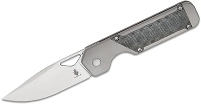 Militaw (Titanium/Black Micarta Inlays) Frame Lock Pocket Knife [3.35" Satin S35VN] Kizer Cutlery Ki3634A1