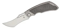 Huntsmen (Bolstered Titanium/Carbon Fiber Scales) Bolster Lock Pocket Knife [3.82" Satin Recurve Tanto S35VN] Kizer Cutlery Ki4642A1