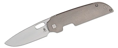 Varatas (3D Machined Titanium) Front Flipper Pocket Knife [3.27" Stonewashed S35VN] Kizer Cutlery Ki3637A1