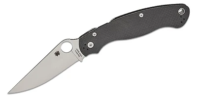 Military 2 (Carbon Fiber) Compression Lock Folding Knife (4.00" Satin S90V) Spyderco [Sprint Run] C36CFP2