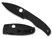Bodacious Compression Lock Folding Knife (3.6" Black DLC S30V) Spyderco C263GPBK