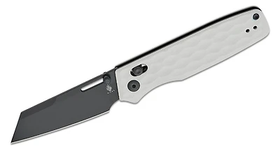 Task Clutch Lock [Milled White G10 Handle] Pocket Knife (3.04" Black Nitro-V) Kizer Cutlery V3641A1