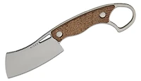 Little Rhino Cleaver (Burlap Micarta Handle) Fixed Blade [2.72" Stonewashed AEB-L Stainless] Kizer Cutlery 1065A4