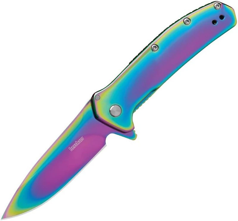 Kershaw Outcome Rainbow A/O Frame Lock Pocket Knife (3" Spectrum PVD 8Cr13MoV)