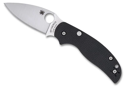 Sage 6 Carbon Fiber / G-10 Knife (3" Satin S30V) Spyderco C123CFBCLP