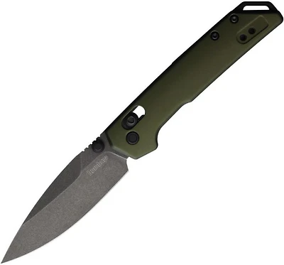 Kershaw Mini Iridium DuraLock OD Green Aluminum Pocket Knife (3" BlackWash D2)
