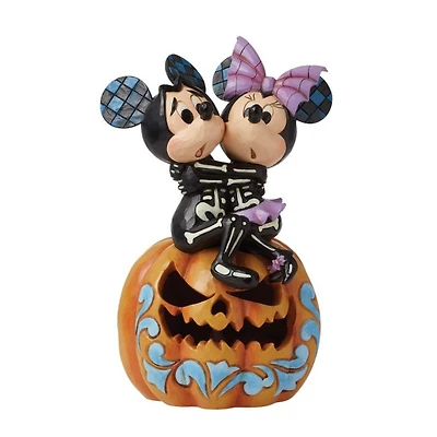 Disney - Mickey & Minnie Scared Skeletons (By Jim Shore)