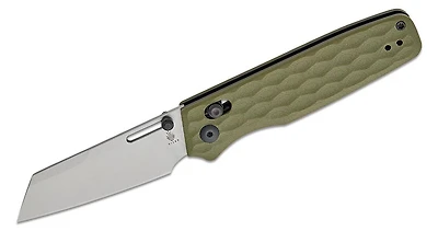 Task Clutch Lock [Milled Green G10 Handle] Pocket Knife (3.04" Satin 154CM) Kizer Cutlery V3641C3