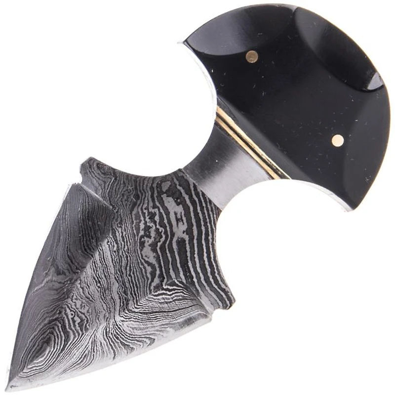 Damascus Black Widow Push Dagger Blade (4.25" Overall)
