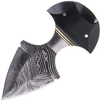Damascus Black Widow Push Dagger Blade (4.25" Overall)