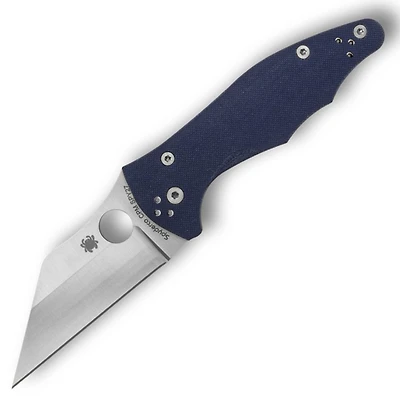 Yojimbo 2 Blue G-10 (3.20" Satin SPY27) Wharncliffe Spyderco C85GPCBL2
