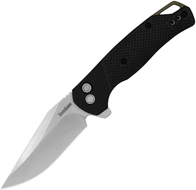 Kershaw Runoff Button Lock Black GFN Pocket Knife (3" Satin 8Cr13MoV)