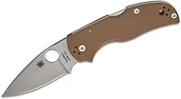 Native 5 Brown G10 Pocket Knife (2.95" Stonewashed CPM-15V) Spyderco [Sprint Run] C41GPBN15V5