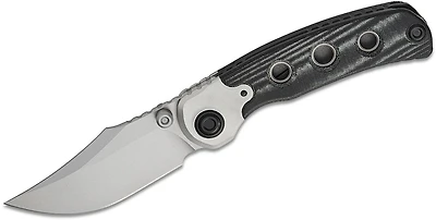 PIONEER Front Flipper [Black Micarta Handles with Aluminum Bolsters] Pocket Knife [3.2" Stonewashed Nitro-V] Kizer Cutlery ZX-FK03A3 X-Series