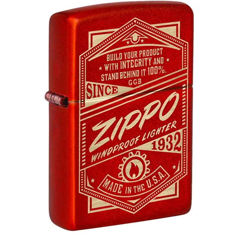 Zippo Windproof Lighter Metallic Red Zippo