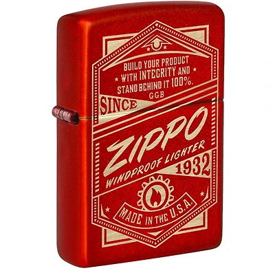 Zippo Windproof Lighter Metallic Red Zippo