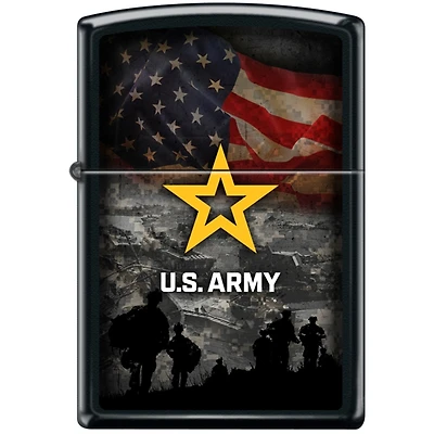 US Army Soldiers & Flag Zippo