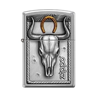Bull Skull & Horseshoe Zippo