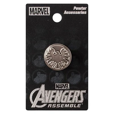 Avengers SHIELD Eagle Logo Pewter Lapel Pin