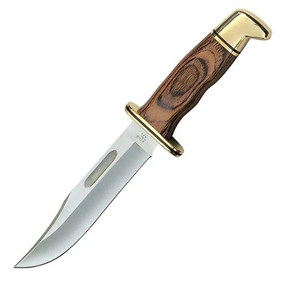 Buck 119 Fixed Blade Knife Brown Cocobolo [6.0" Plain Satin] Clip Point 119BRS