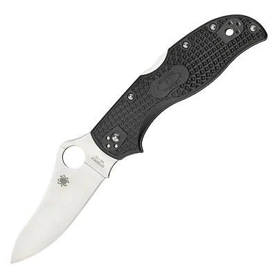 Spyderco Stretch 2 Folding Knife Lockback Black FRN [3.45" Satin VG-10] C90PBK2