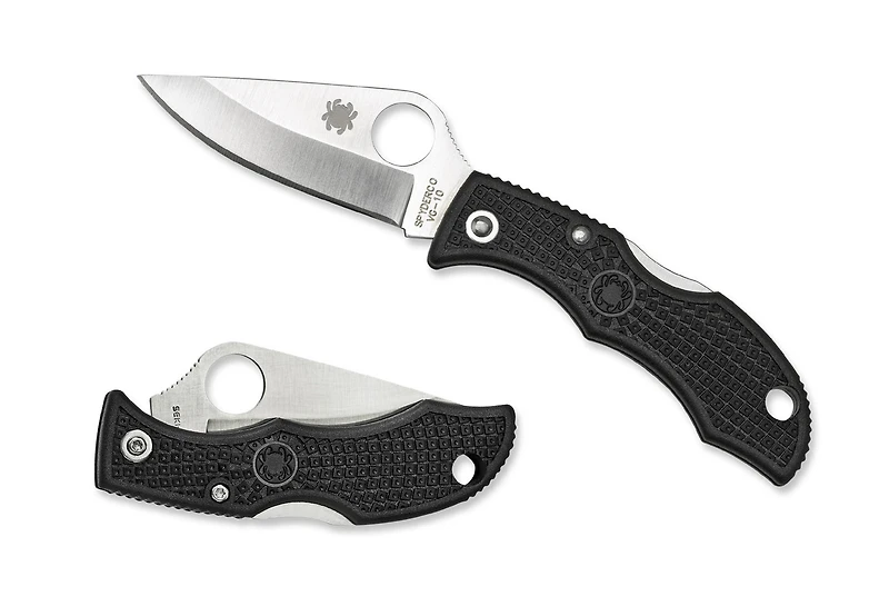 Spyderco Ladybug Folding Knife Lockback Black FRN [1.94" Satin VG-10] Clip Point LBKP3