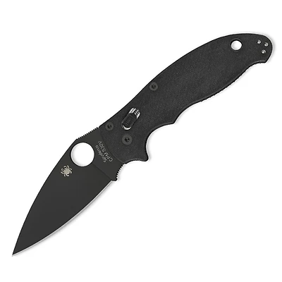 Spyderco Manix 2 Folding Knife Ball Bearing Lock Black G-10 [3.375" Black S30V] C101GPBBK2