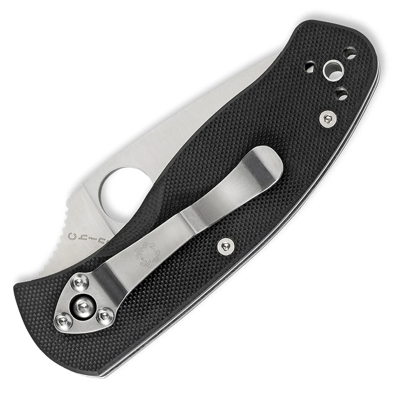 Spyderco Persistence Folding Knife Liner Lock Black G-10 [2.75" Satin 8Cr13MoV] C136GP