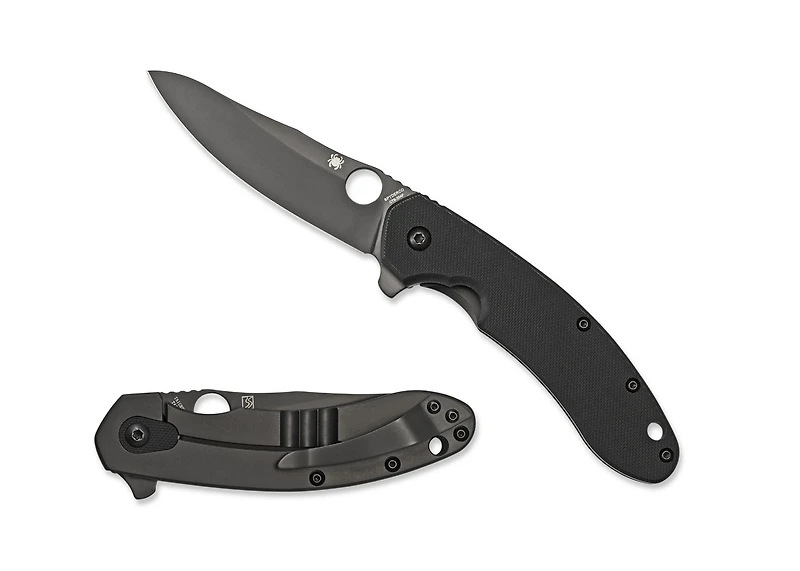 Spyderco Southard Folding Knife Frame Lock Black G-10 [3.46" Black CTS-240P] C156GPBBK