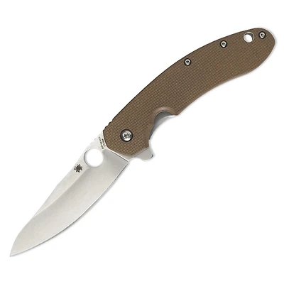 Spyderco Southard Folding Knife Frame Lock Brown G-10 [3.46" Satin CTS-240P] C156GPBN